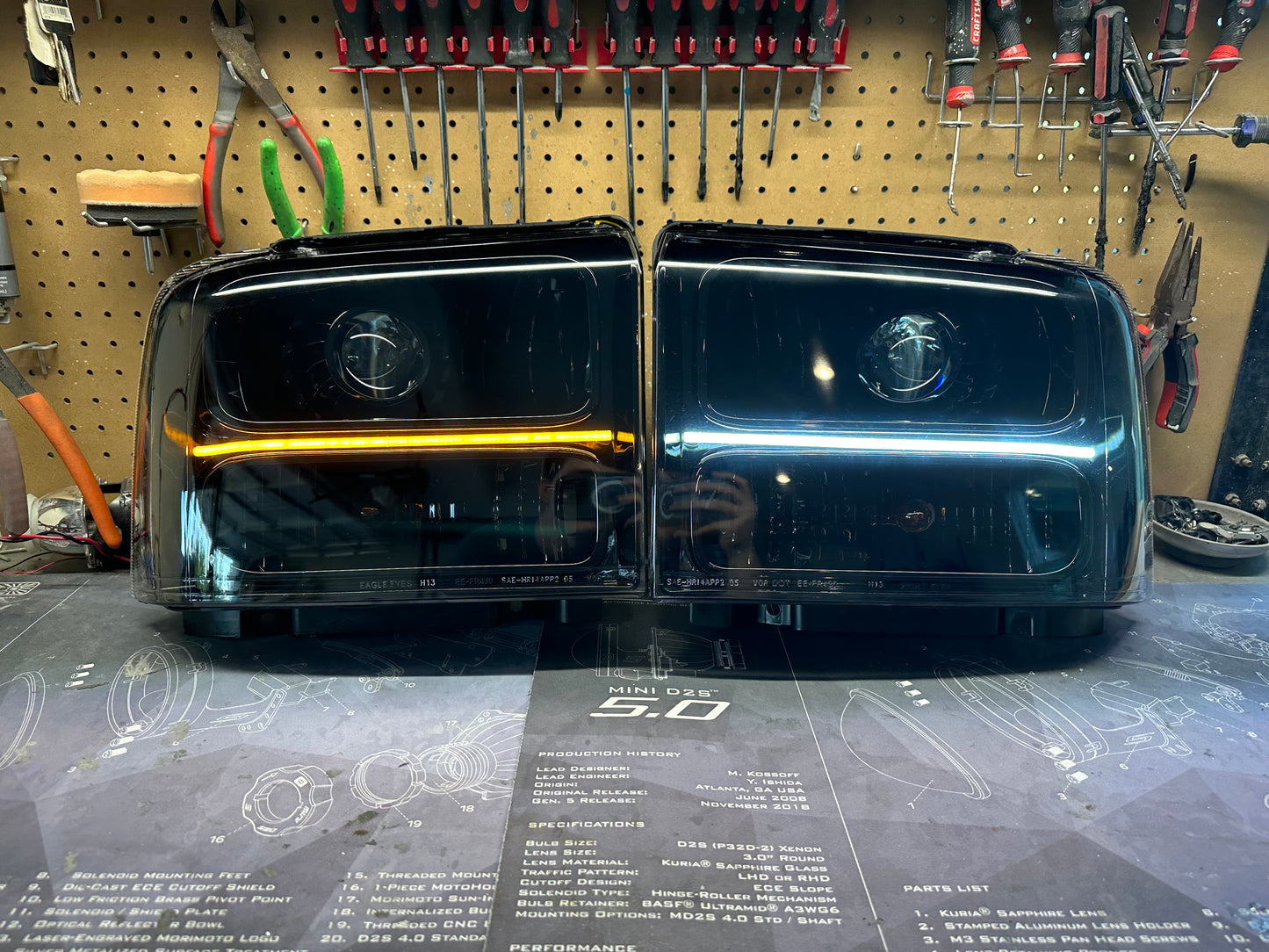 2005-2007 Ford Super duty Custom Headlights